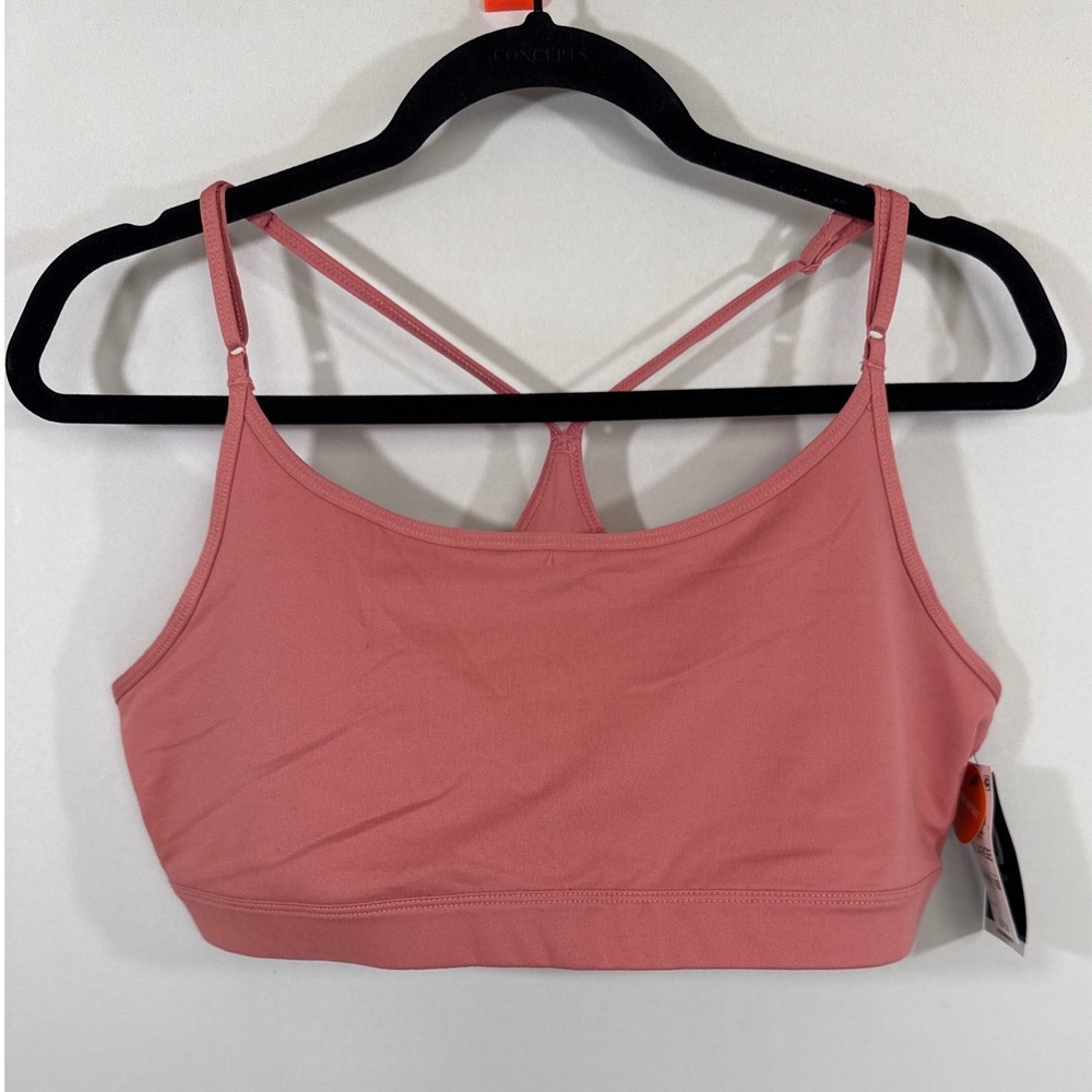 Ideology Womens XL Low Impact Sports Bra Pink Adjustable Straps Racerback New